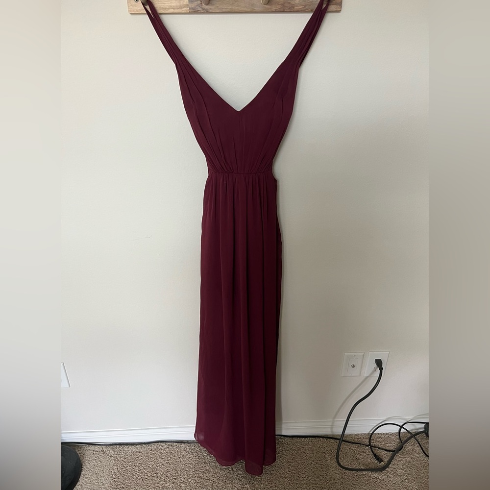 Vera wang bridesmaid dress maroon
